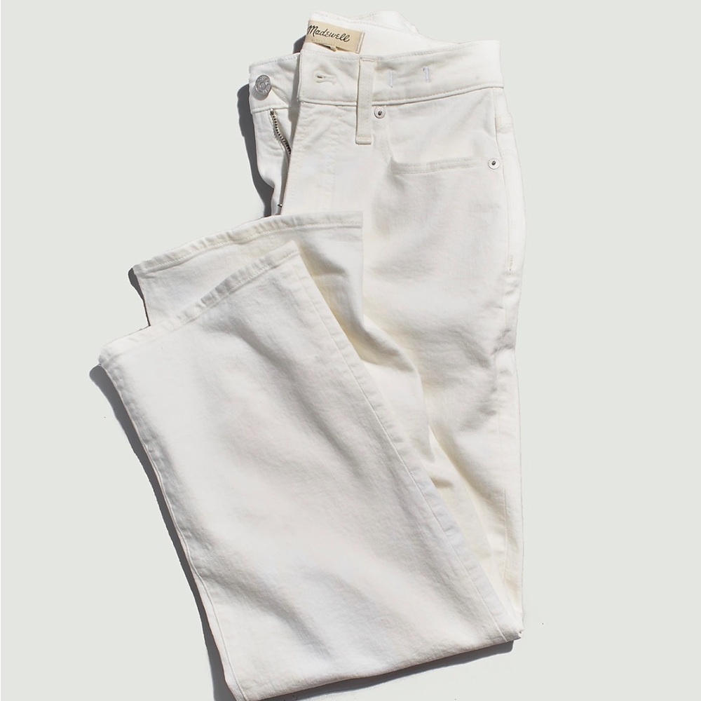 Madewell 24x30 White High-Rise Straight Jeans